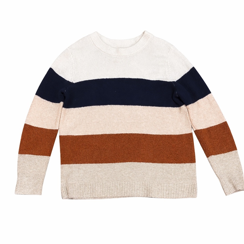 Ava & Viv Crewneck Sweater in Cream, Black, and Brown